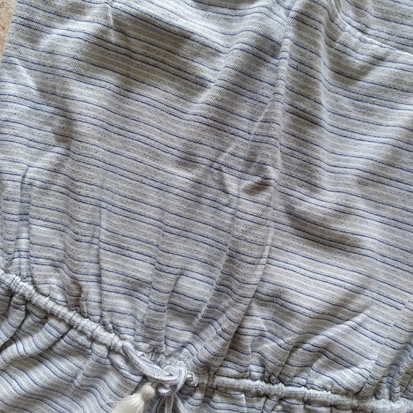 Lucky Brand Sleeveless Striped Tassel Tie Peplum top, size XS - Picture 2 of 9